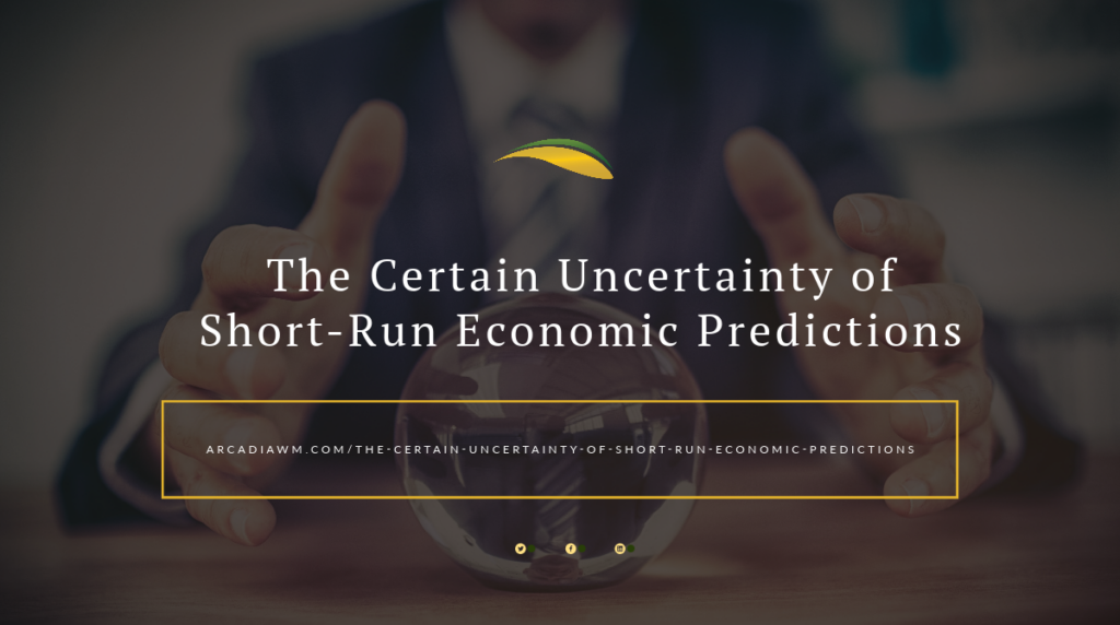 Examine why short-term economic forecasts often fail to match reality.